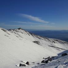 Snow surfaces above treeline in Avalanche Gulch