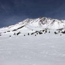 Looking up St Germain Bowl and Old Ski Bowl from the east boundary. 