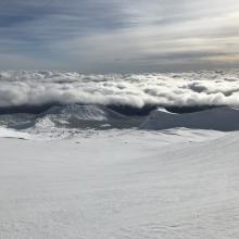 Looking down the Old Ski Bowl