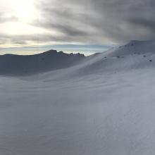 Looking down the Old Ski Bowl