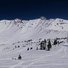 Snow surfaces in Old Ski Bowl