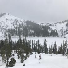 Left Peak and lake overview