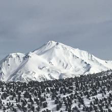 From afar, the one and only, Mount Shasta!