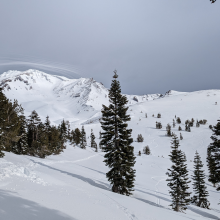 Orographic clouds atop Mt. Shasta