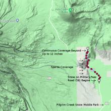 Snow Coverage on Military Pass Road