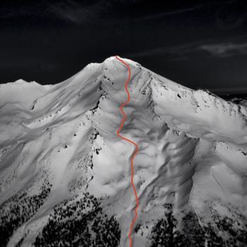 Mt. Shasta - Avalanche Gulch - Aerial View