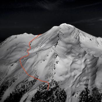 Mount Shasta - Cascade Gulch - Aerial View of Route