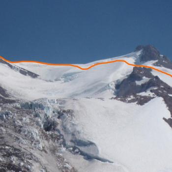 Mount Shasta - Cascade Gulch - Upper section across Whitney Glacier