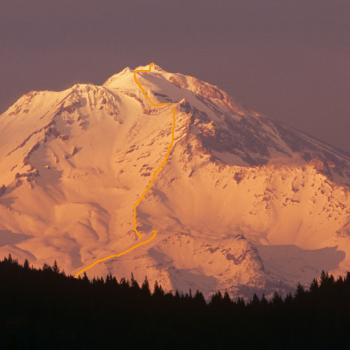 Mount Shasta - Climbing Routes - Green Butte Ridge - View from I5 - Photo by Tim Corcoran