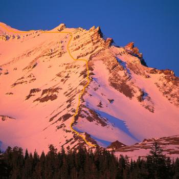 Mount Shasta - Climbing Routes - Green Butte Ridge - Sunset - Photo by Tim Corcoran